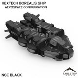 HEXTECH Borealis Ship - 6mm - Aerospace Configuration - NextGen Color Black
