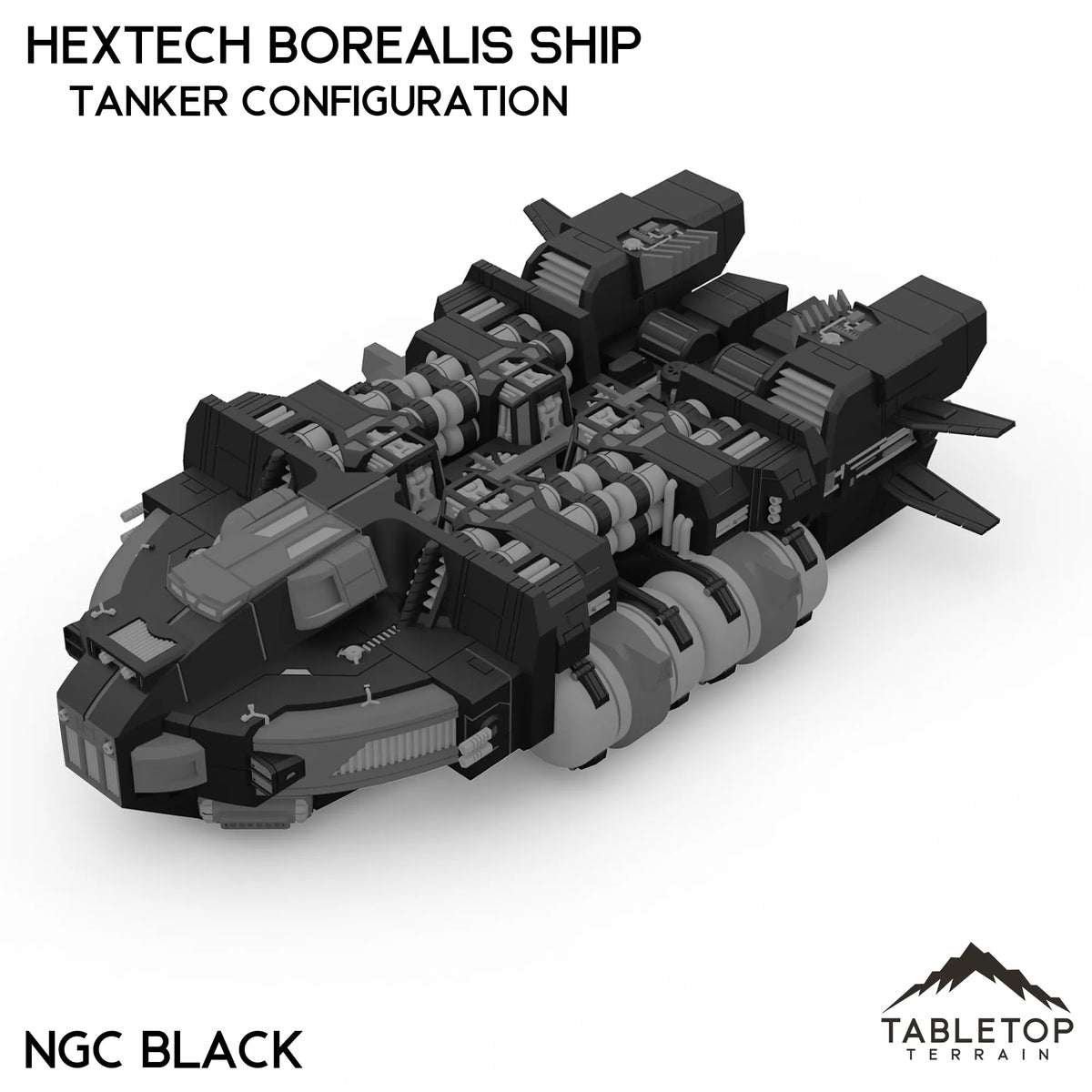 HEXTECH Borealis Ship - 6mm - Tanker Configuration - NextGen Color Black