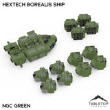 HEXTECH Borealis Ship - 6mm - NextGen Color Green