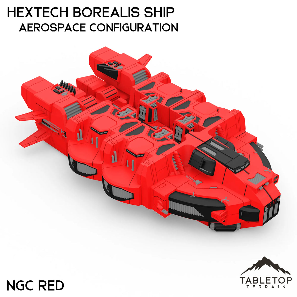 HEXTECH Borealis Ship - 6mm - Aerospace Configuration - NextGen Color Red