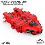 HEXTECH Borealis Ship - 6mm - Cargo Configuration - NextGen Color Red