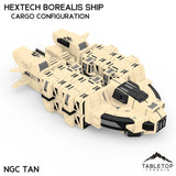 HEXTECH Borealis Ship - 6mm - Cargo Configuration - NextGen Color Tan