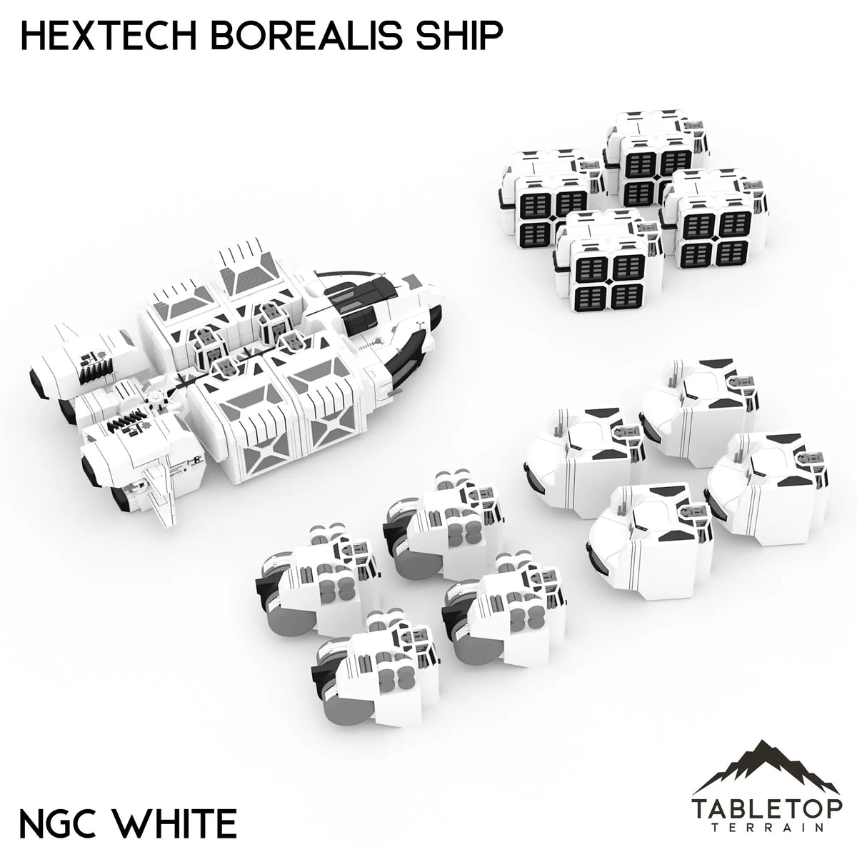 HEXTECH Borealis Ship - 6mm - NextGen Color White