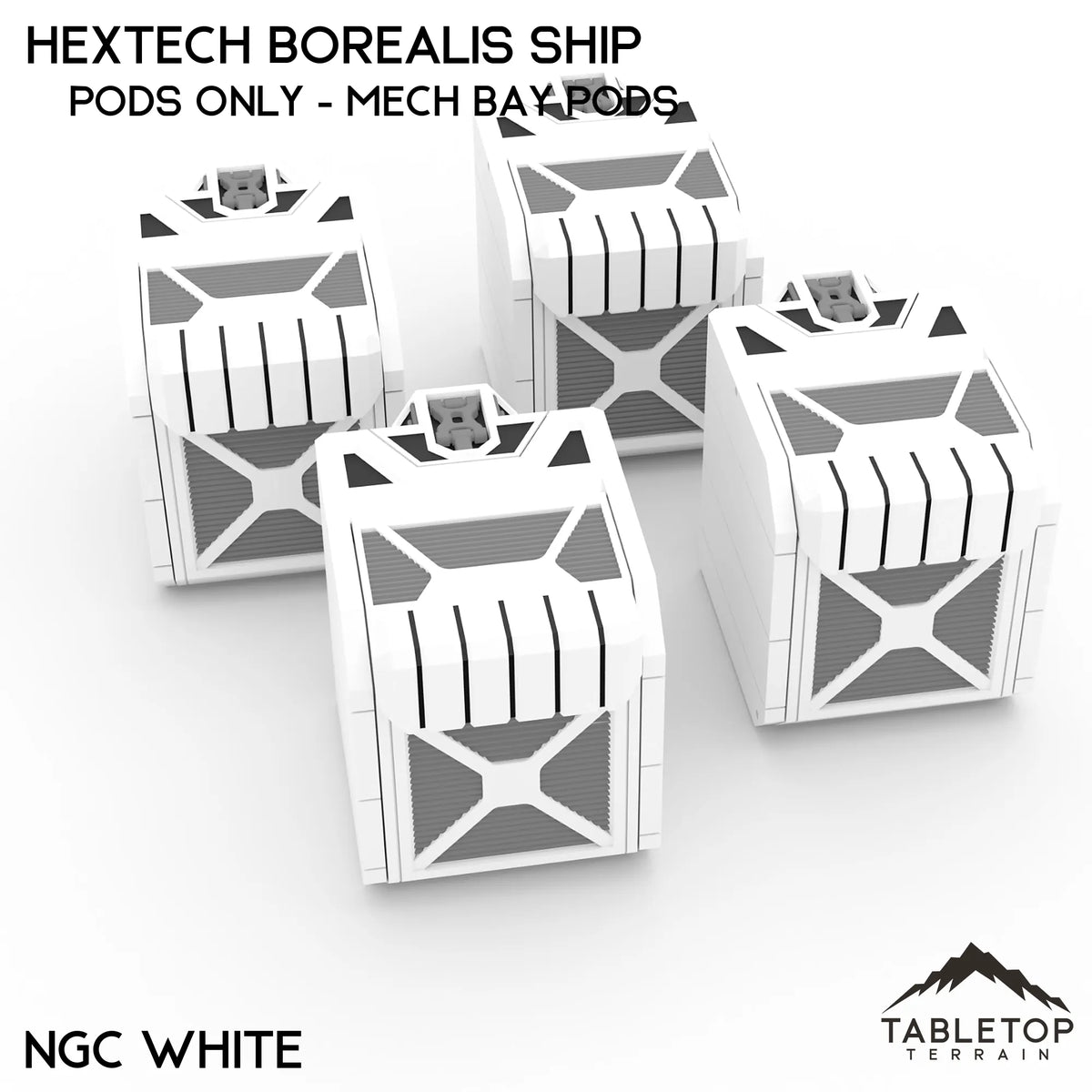 HEXTECH Borealis Ship - 6mm - Pods Only - Mech Bay Pods - NextGen Color White
