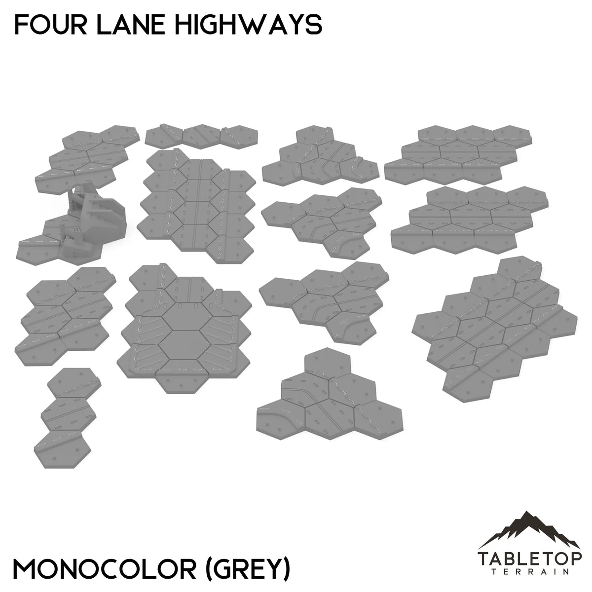HEXTECH Four Lane Highways Bundle - Monocolor (Grey)