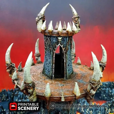 Tabletop Terrain Building Infernal Tower - Fantasy Demon Building