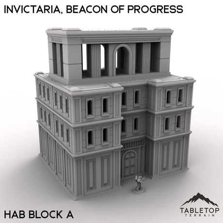 Tabletop Terrain Terrain 28/32mm / Hab Block A Invictaria, Beacon of Progress