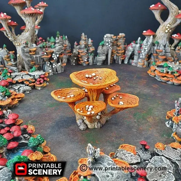 Tabletop Terrain Trees Lantern Clusters - Fantasy Scatter Terrain / Trees