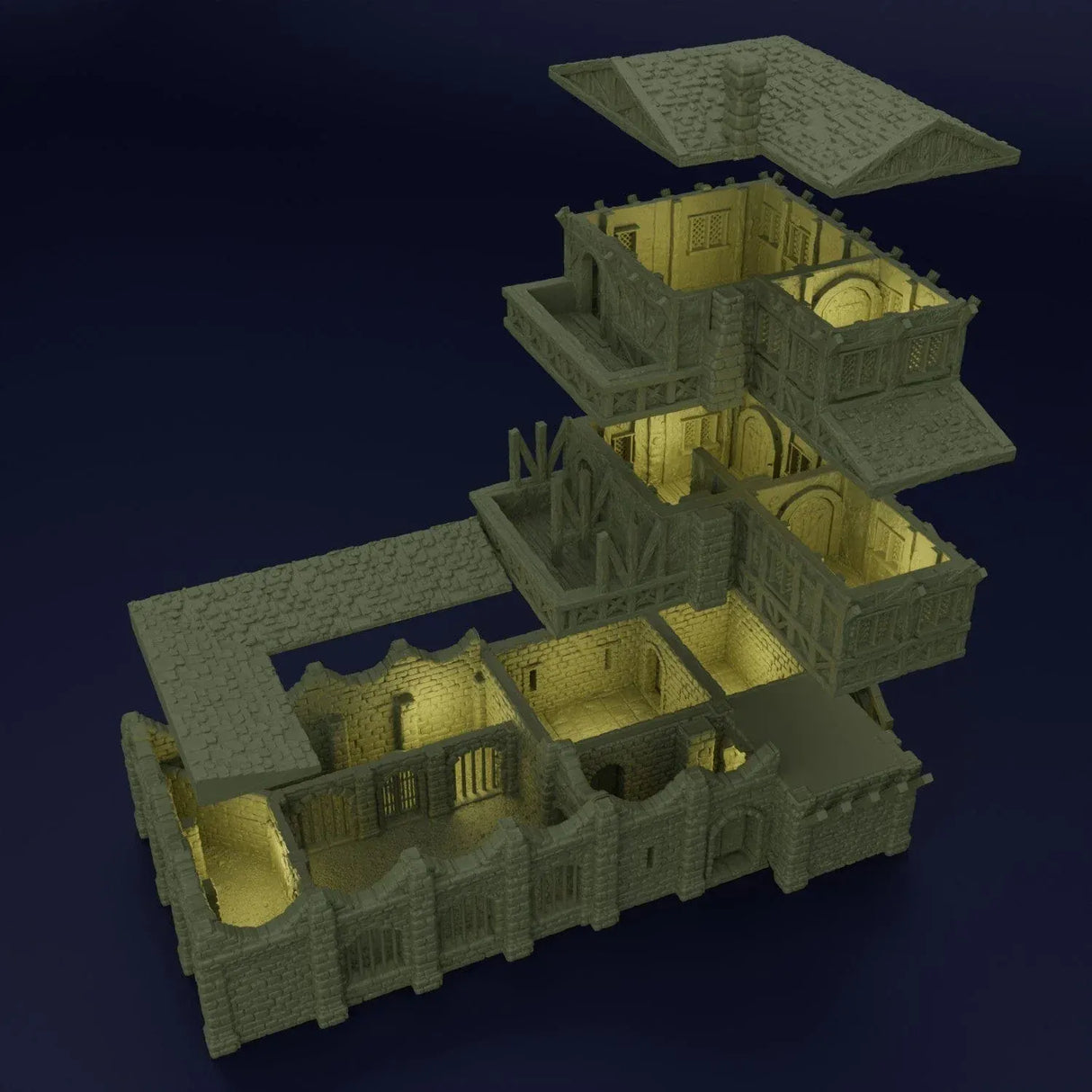 Tabletop Terrain Building Medieval Slaver Manor