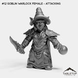 #12 Goblin Warlock Female - Attacking