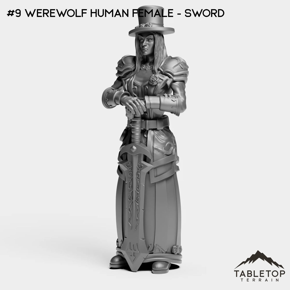 #9 Werewolf Human Female - Sword