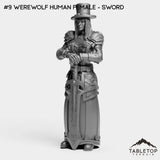 #9 Werewolf Human Female - Sword