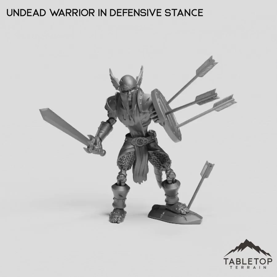 Undead Warrior in Defensive Stance