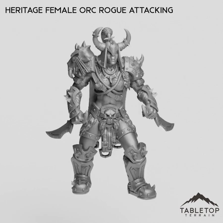 Heritage Female Orc Rogue Attacking