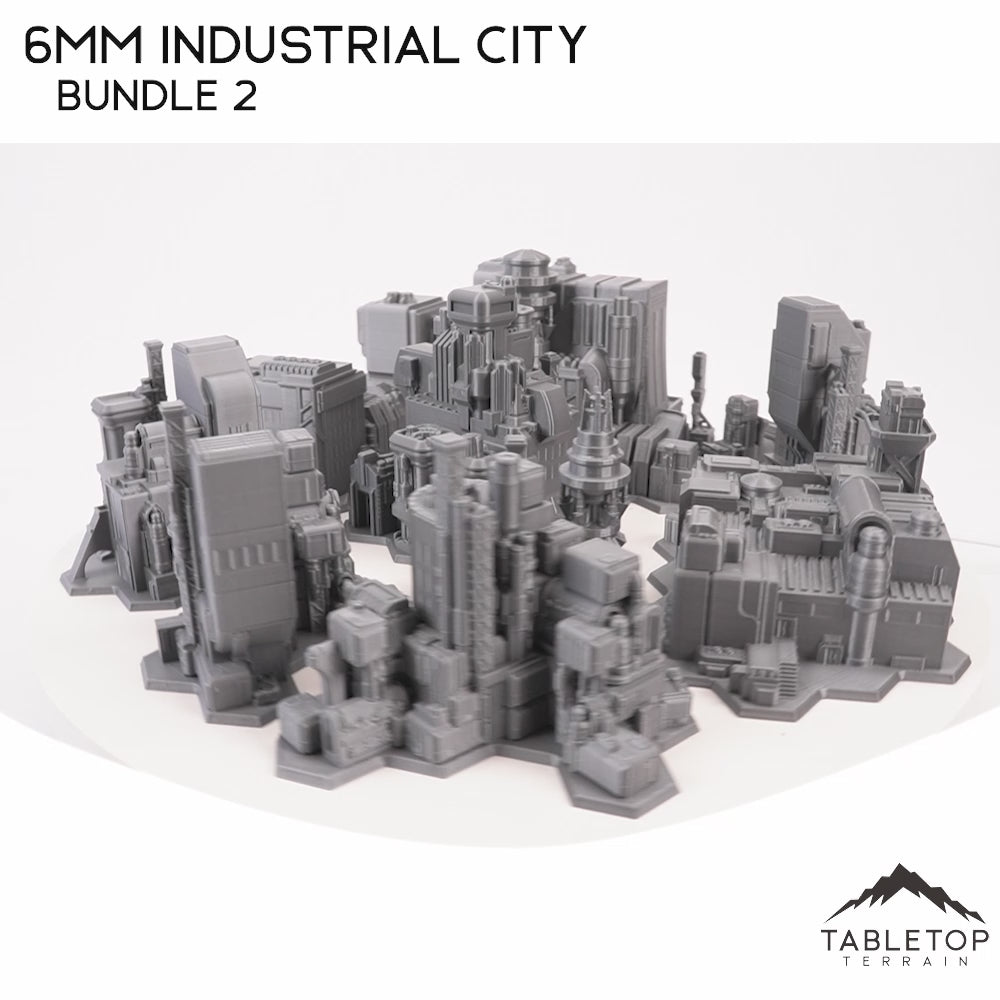 Paquete 2 de ciudad industrial de ciencia ficción de 6 mm