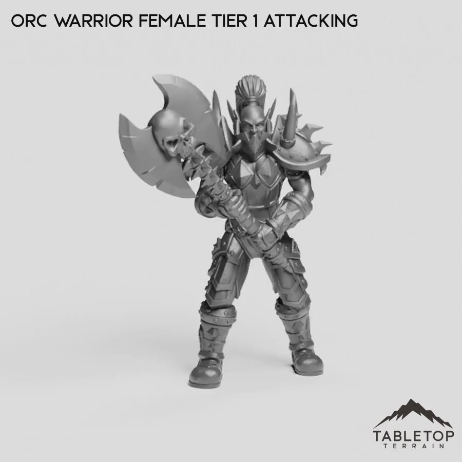 Orc Warrior Female Tier 1 Attacking