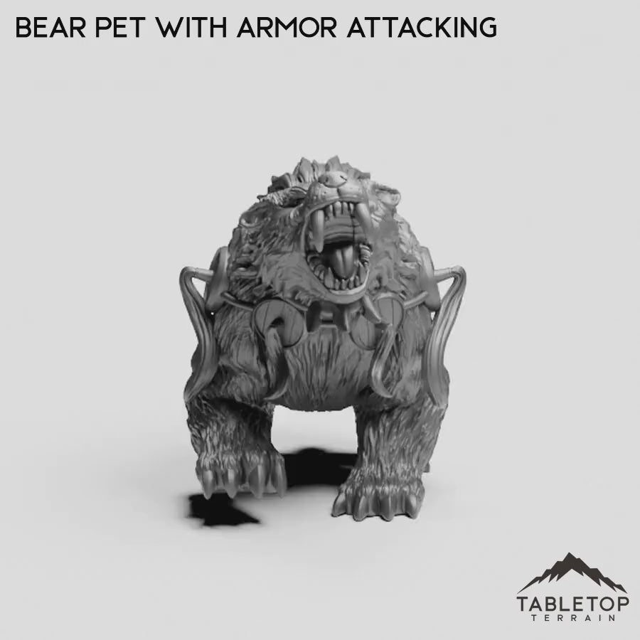 Bear Pet with Armor Attacking