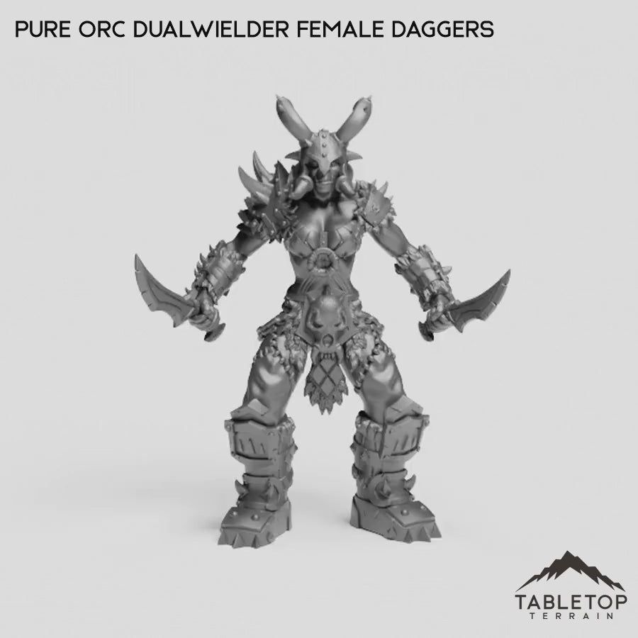 Pure Orc Dualwielder Female Daggers