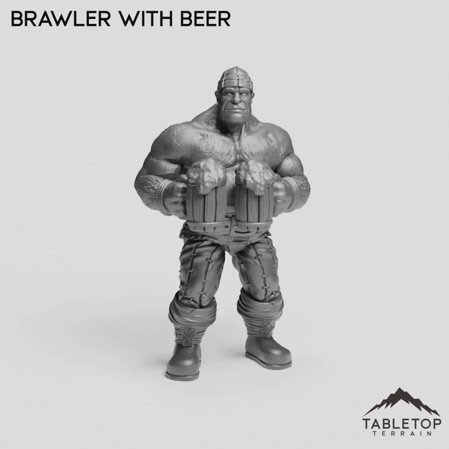 Brawler with Beer
