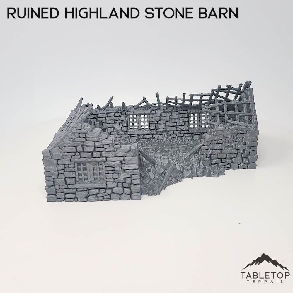 Ruinierte Highland Stone Barn - Country &amp; King - Historische Fantasy-Ruinen