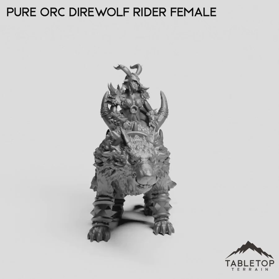 Pure Orc Direwolf Rider Female