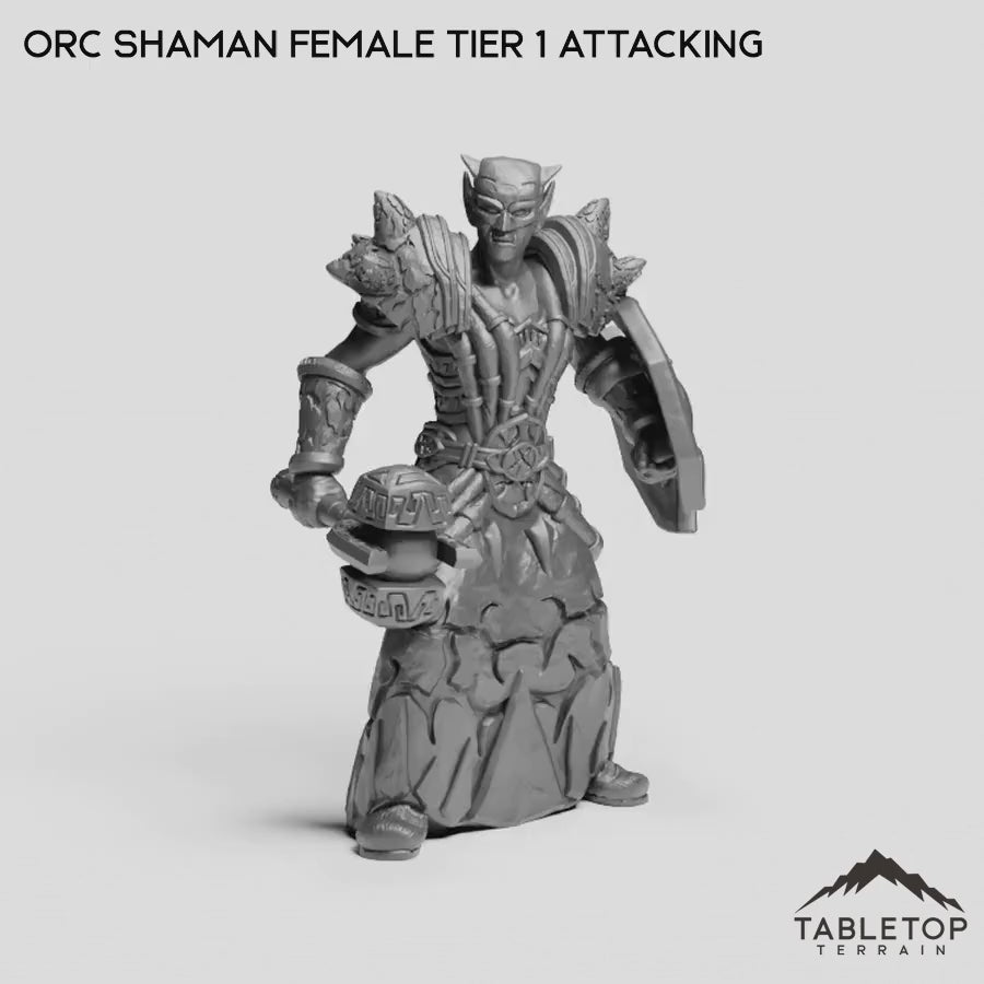 Orc Shaman Female Tier 1 Attacking
