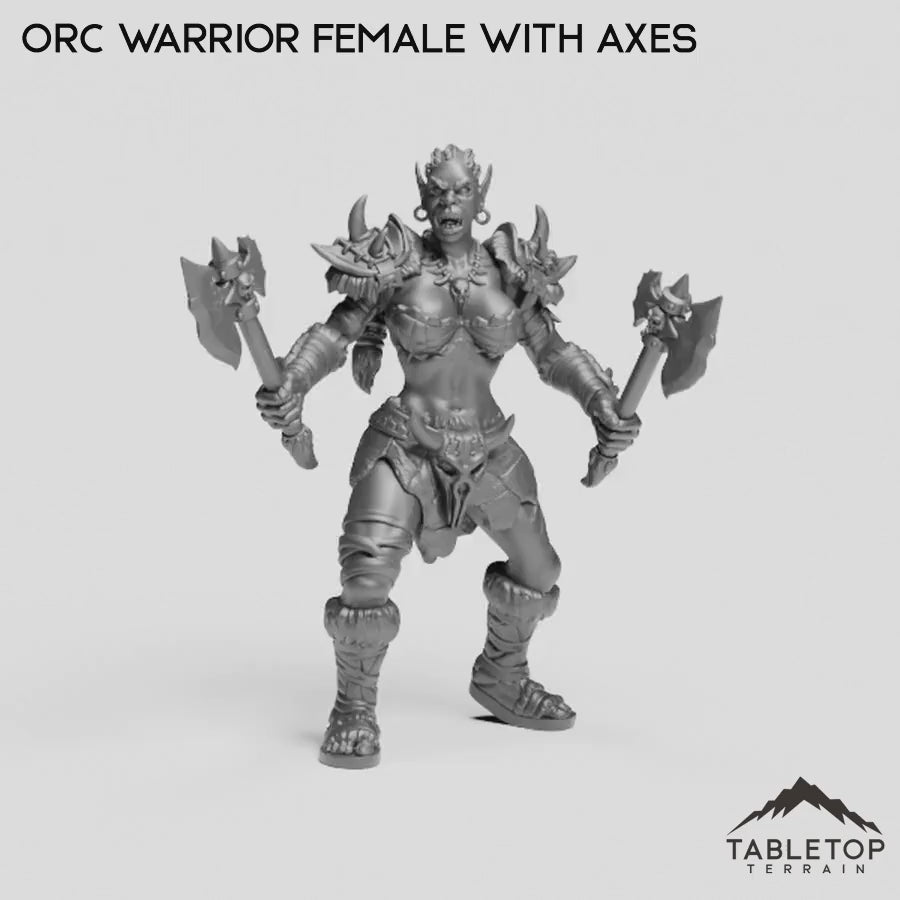 Orc Warrior Female with Axes