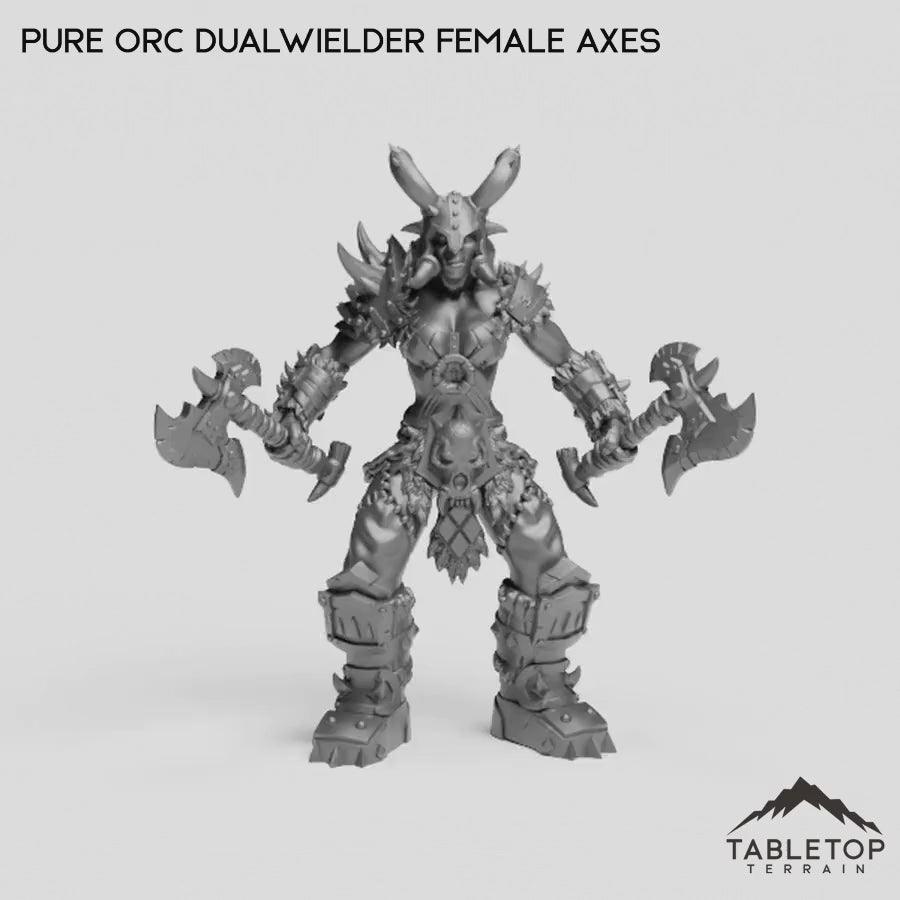 Pure Orc Dualwielder Female Axes