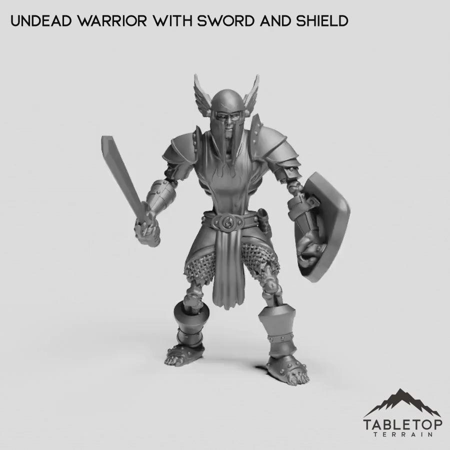 Undead Warrior with Sword and Shield