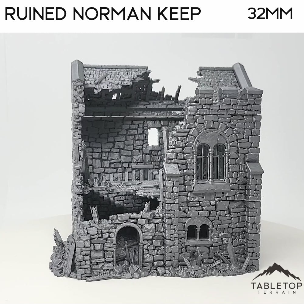 Ruinierte normannische Festung aus Stein - Land &amp; König - Historische Fantasy-Ruinen