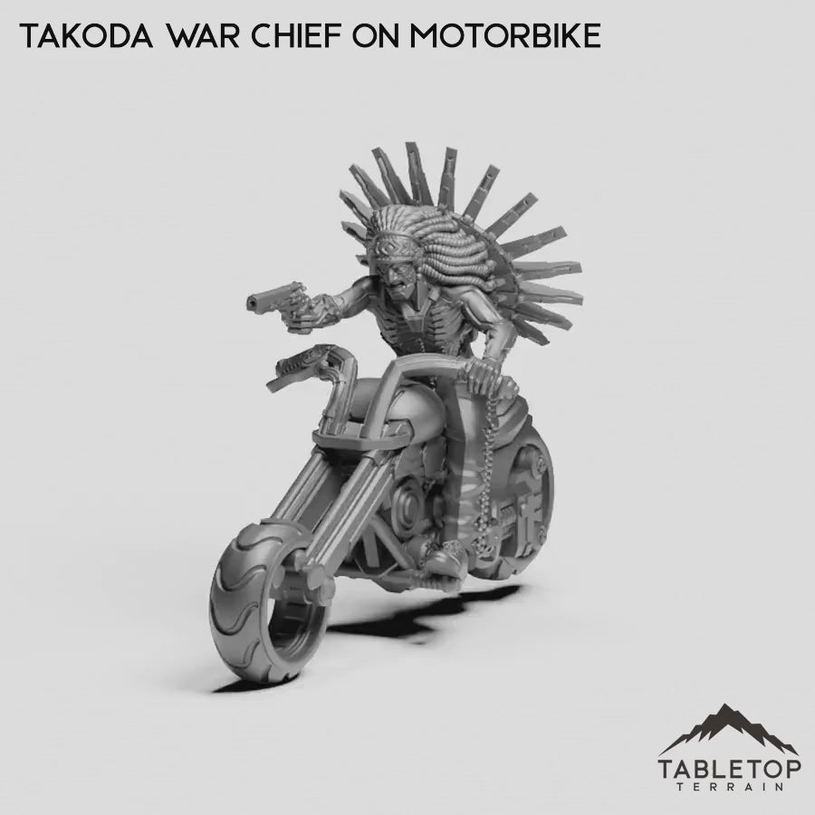 Takoda War Chief on Motorbike