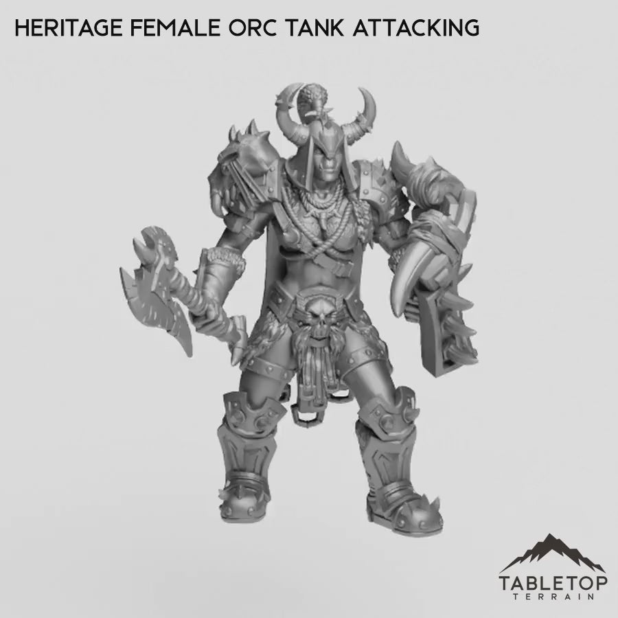 Heritage Female Orc Tank Attacking