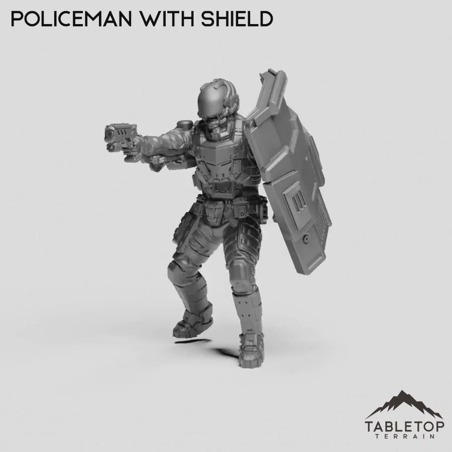 Policeman With Shield