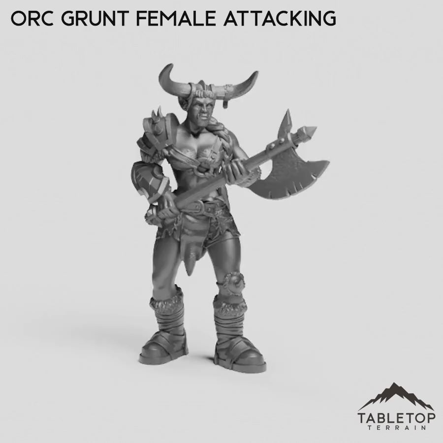 Orc Grunt Female Attacking