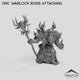 Orc Warlock Boss Attacking