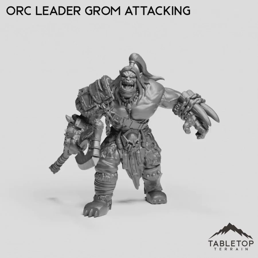 Orc Leader Grom Attacking