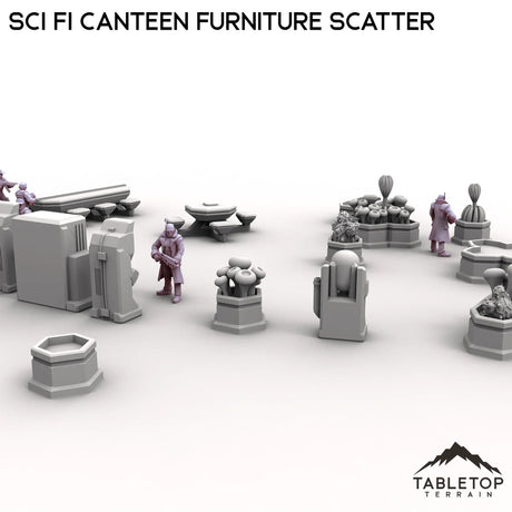 Tabletop Terrain Scatter Terrain Sci Fi Canteen Furniture Scatter