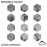 Tabletop Terrain 12 Pack (Company) Rimworld Colony - Hex - Hardcore Bases