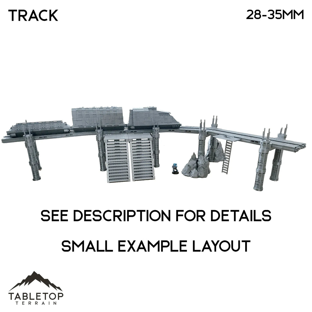 Tabletop Terrain 40mm / Accessory - Track Full Set Repulsor Land Train