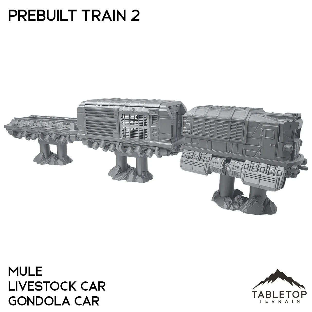Tabletop Terrain 40mm / Prebuilt Train 2 Repulsor Land Train