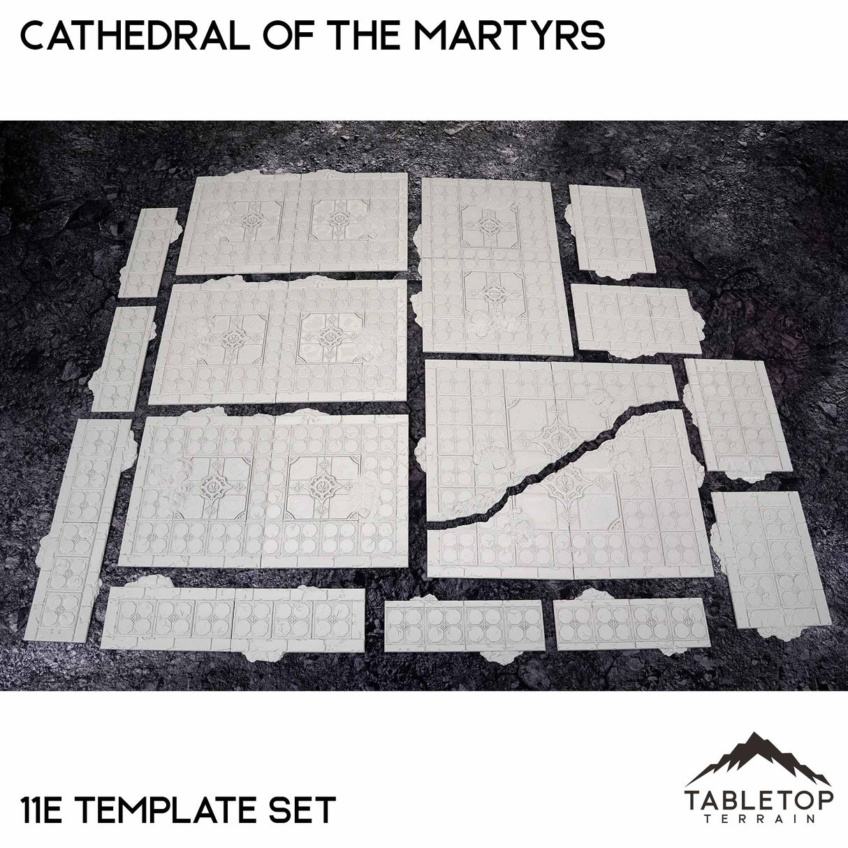 Tabletop Terrain Accessory 11e Cathedral of the Martyrs Template Set