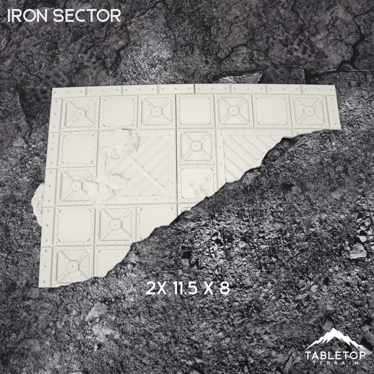 Tabletop Terrain Accessory 11e Iron Sector Template Set