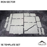 Tabletop Terrain Accessory 11e Iron Sector Template Set