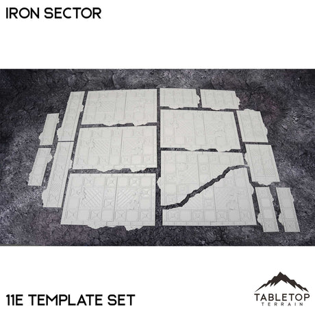 Tabletop Terrain Accessory 11e Iron Sector Template Set