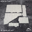 Tabletop Terrain Accessory 11e Iron Sector Template Set