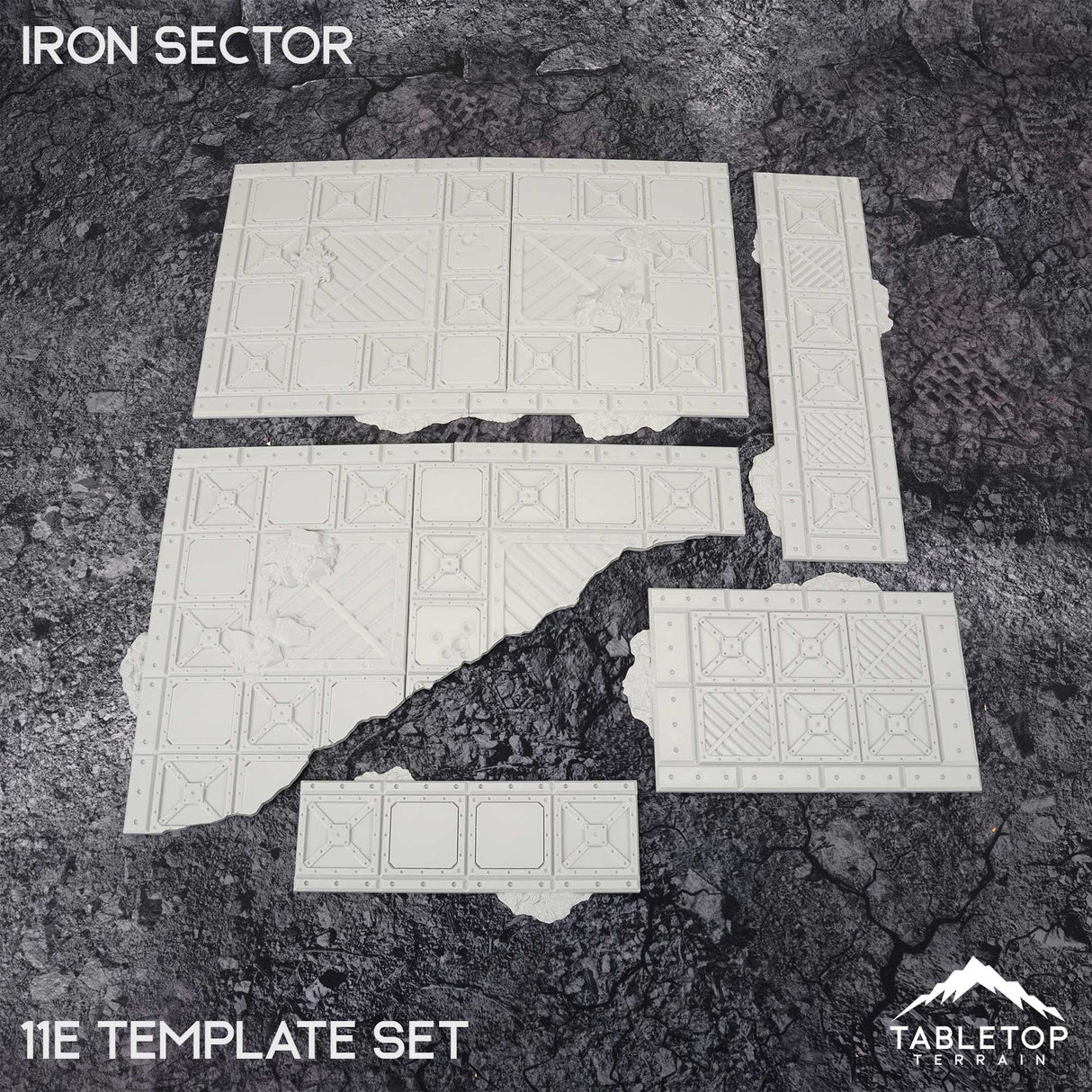 Tabletop Terrain Accessory 11e Iron Sector Template Set