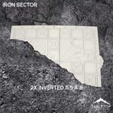 Tabletop Terrain Accessory 11e Iron Sector Template Set