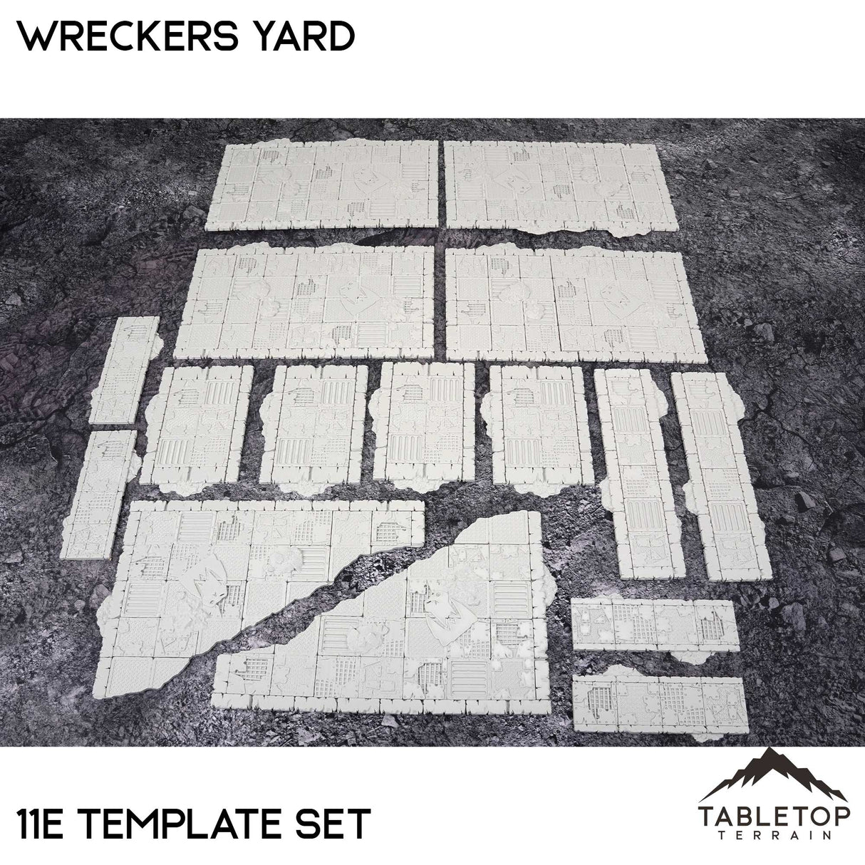 Tabletop Terrain Accessory 11e Wreckers Yard Template Set