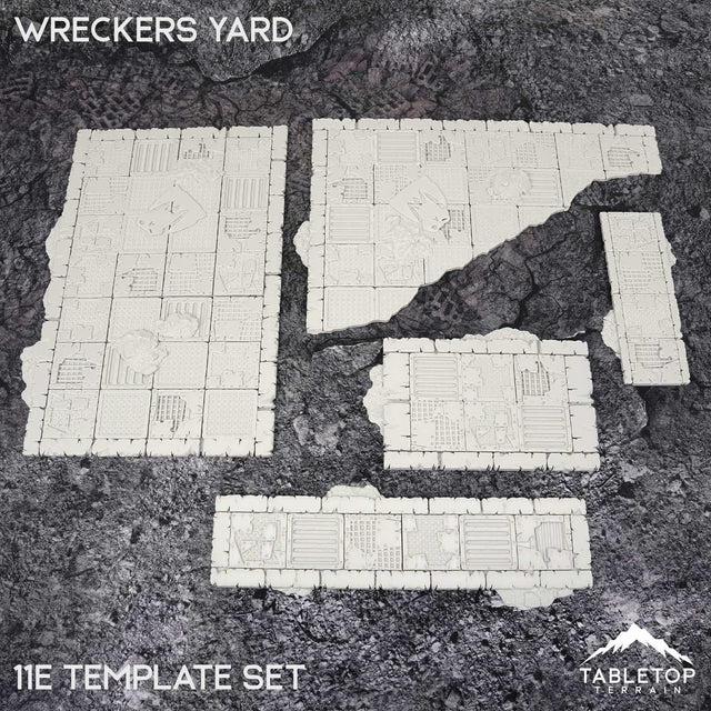 Tabletop Terrain Accessory 11e Wreckers Yard Template Set