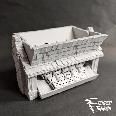 Tabletop Terrain Accessory 12mm Rapid Fire Dicebox - Fantasy Cottage